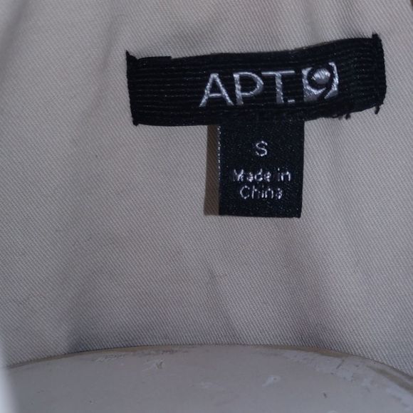 Double Breasted Trench Coat Style Coat or Dress Size Small with pockets Khaki - Picture 10 of 11